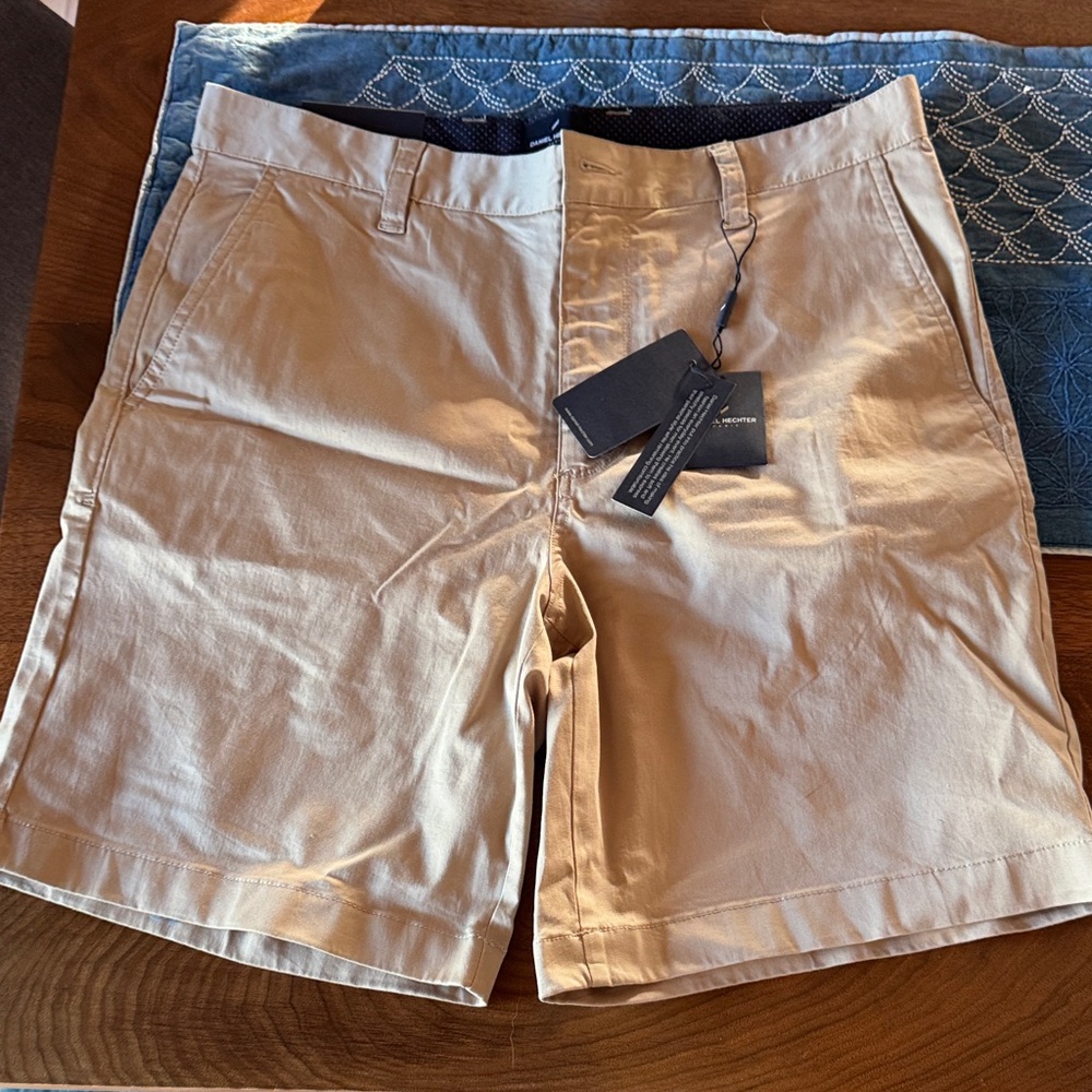 Daniel Hechter Men's Beige Flat Front Shorts